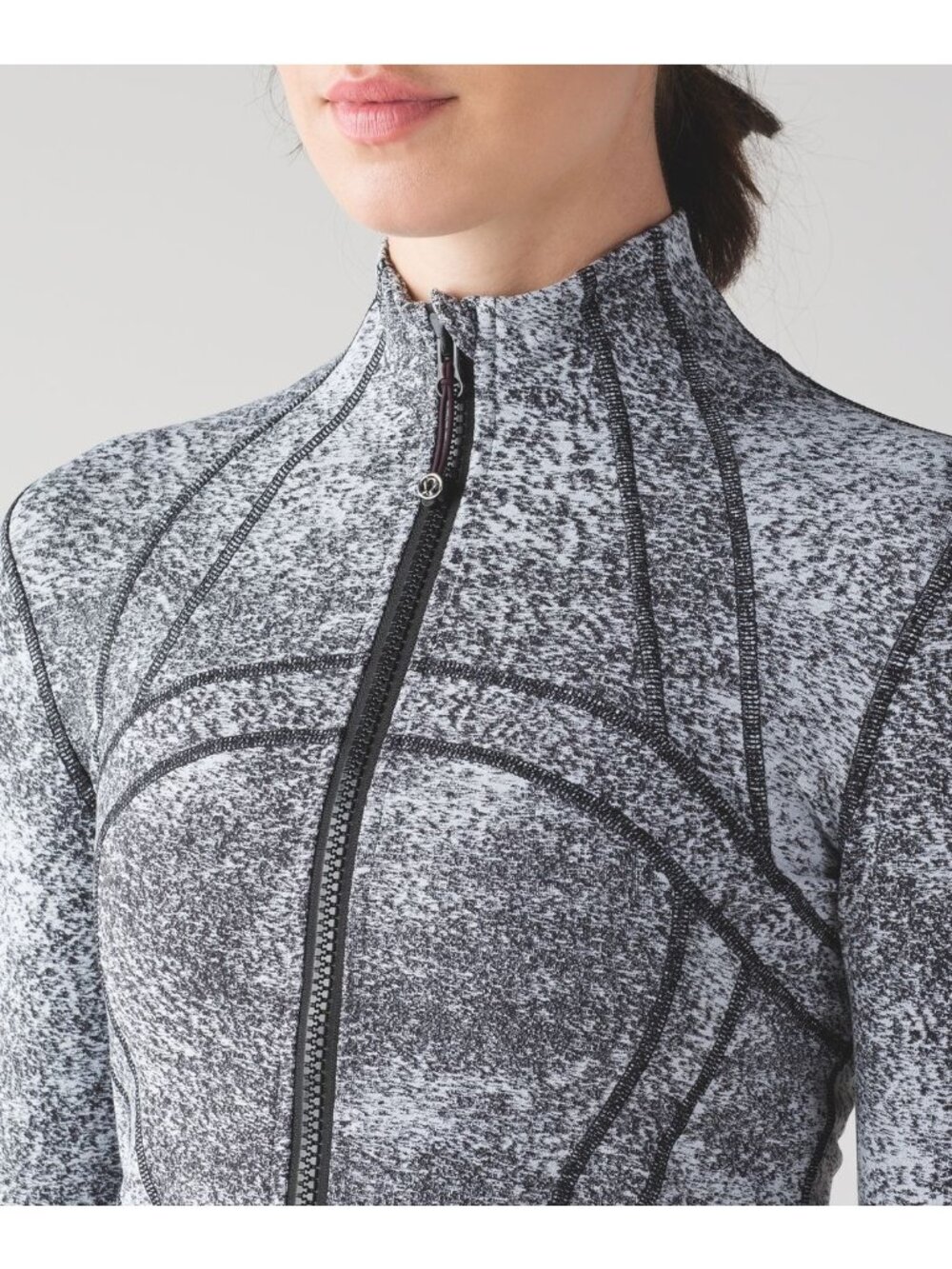 Lululemon Define Jacket in Luon Spray Jacquard White Black Size 10